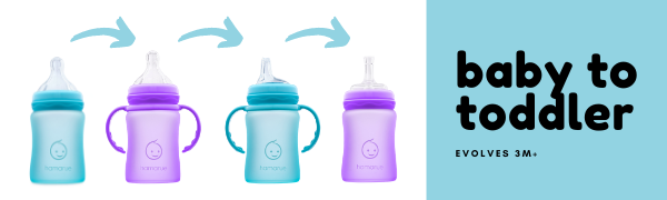 Hamarue Glass Baby Bottle Silicone